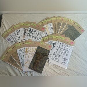 24 Pack Rub On Transfers NWT